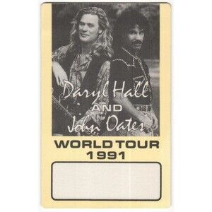 Vintage 1991 Daryl Hall and John Oates  Backstage Pass